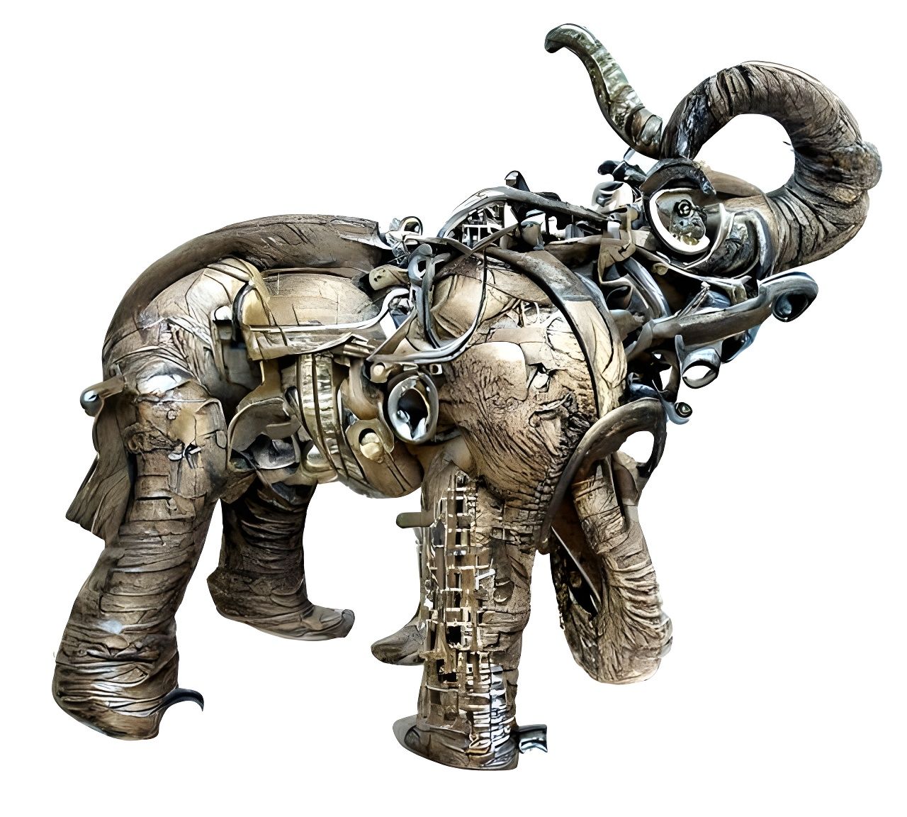 Steampunk Elephant Figure by Giger and Tinguely