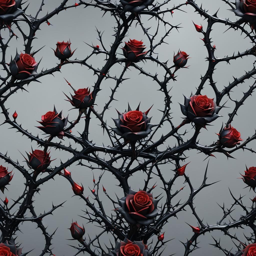 Demonic Rose Crown with Crystal Thorns