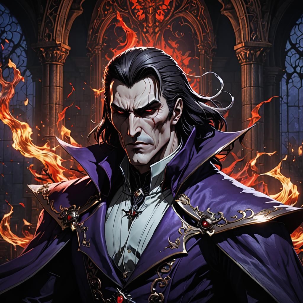 Lord Strahd in his castle in Barovia.