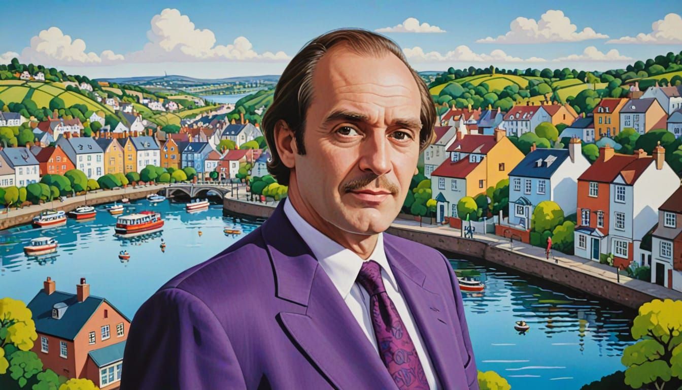 Cityscape Portrait in a Pop Art Style