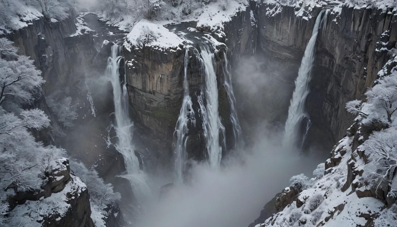 Mystical Valley Shrouded in Mist: Cinematic Landscape