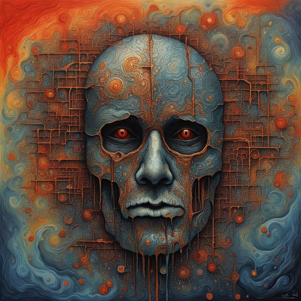 Abstract Depression Art in Mobius Style