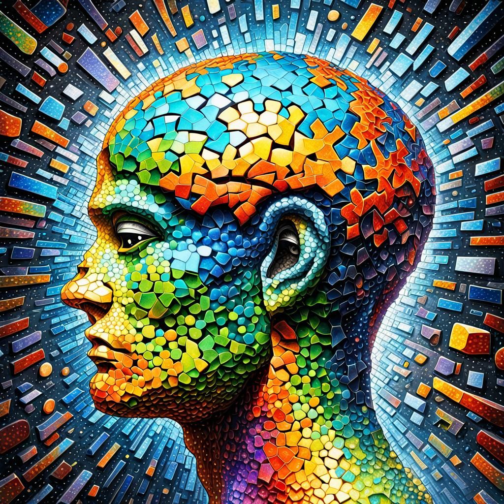 Tragic Hypothalamus: Fractal Art Impasto Ink Painting