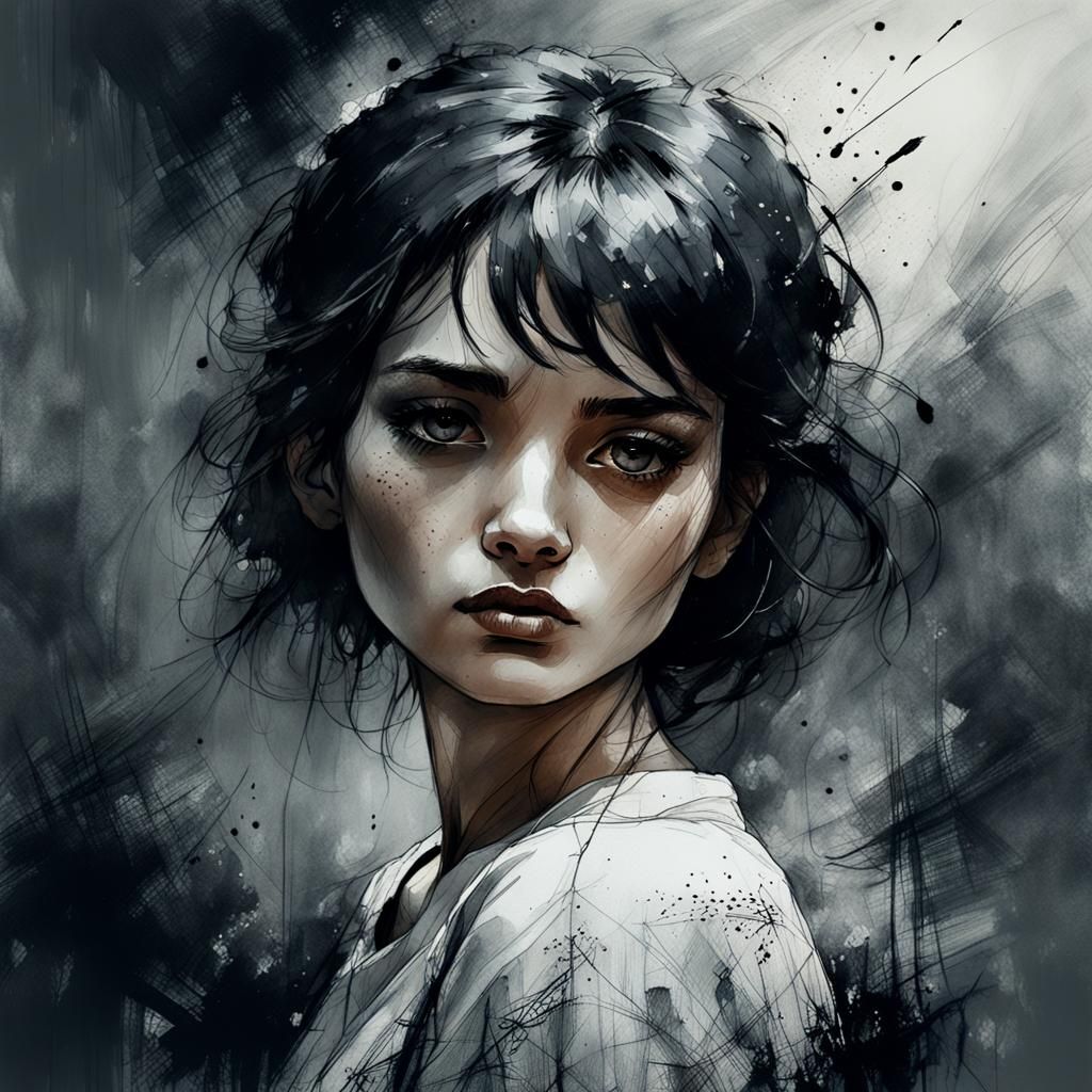 Poetic Portrait in Deep Chiaroscuro