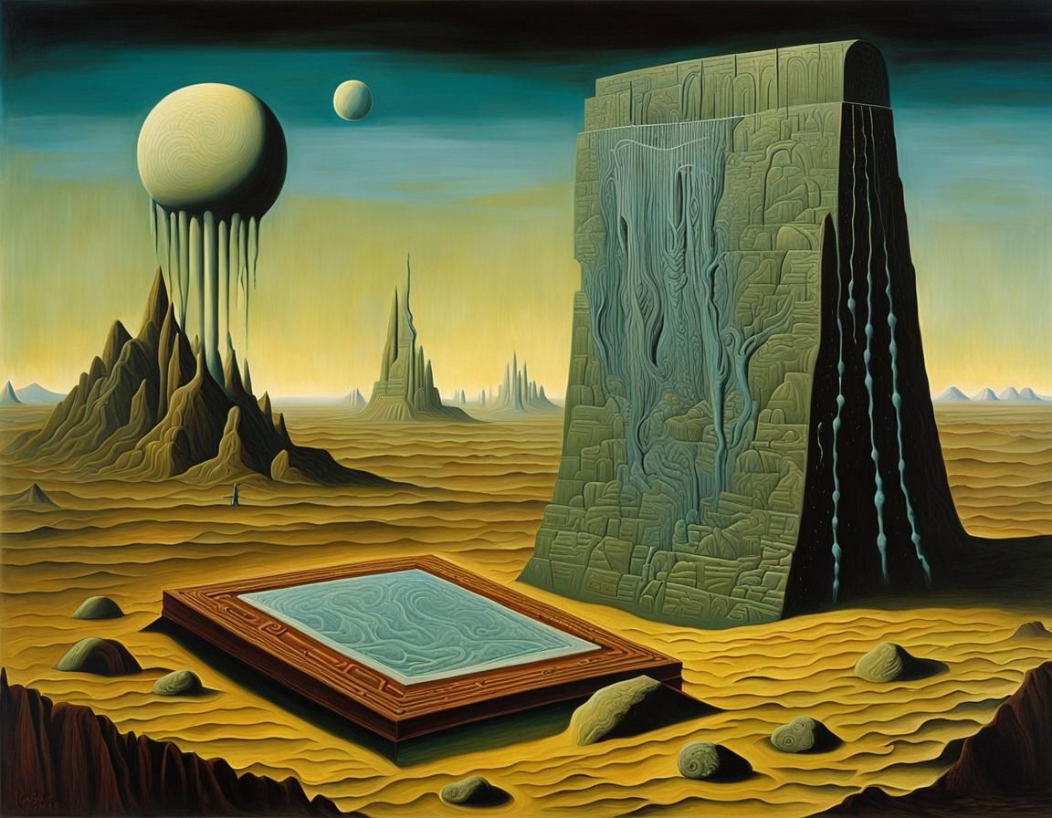 Surreal Melting Tablets of Forbidden Knowledge