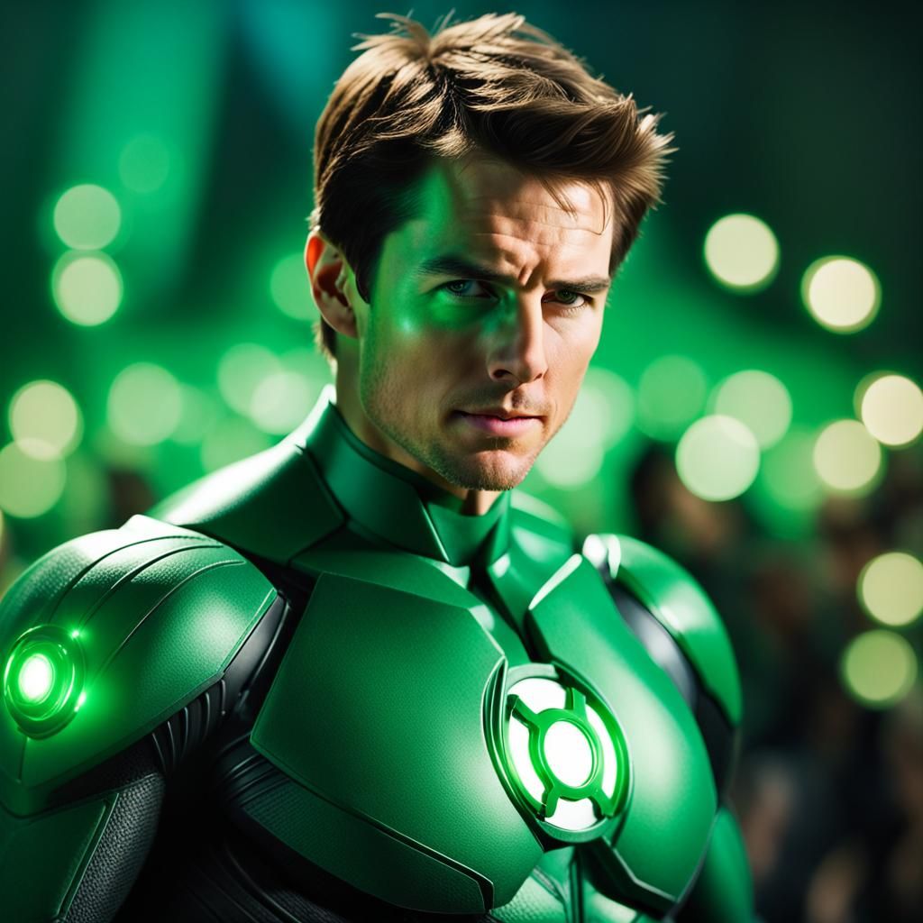 Tom Cruise as Green Lantern: Professional Portrait