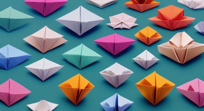 Delicate Origami World in Soft Focus