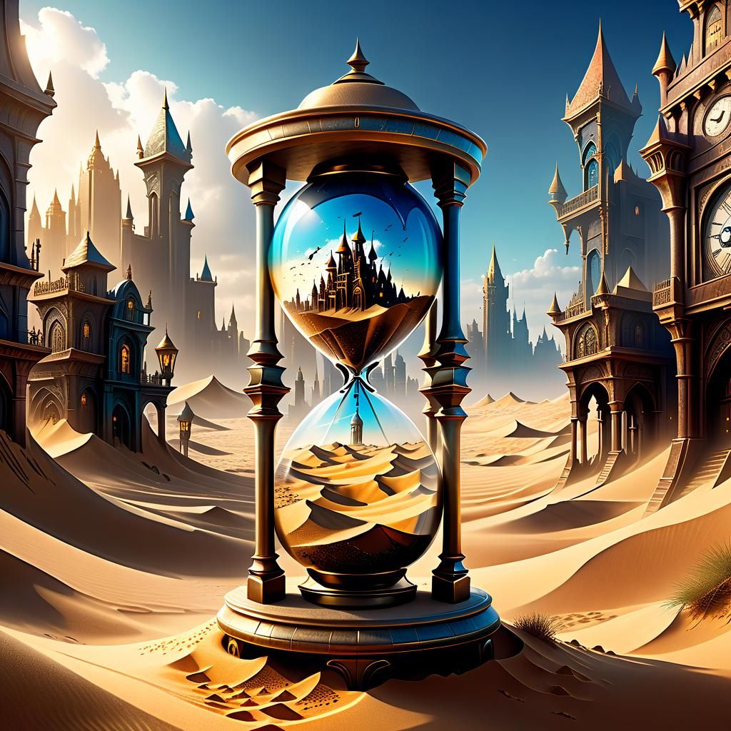 City in Hourglass Trapped in Time