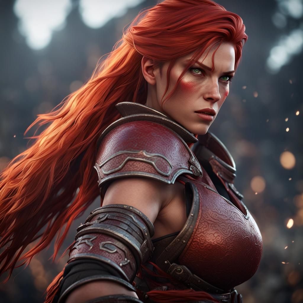 Valkyrie Ready for Battle in 3D Cinematic Style