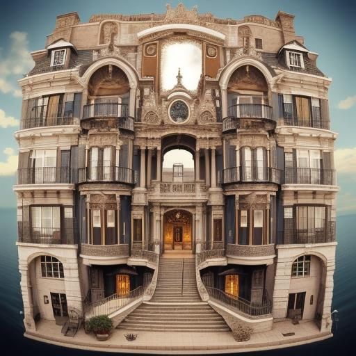 Colorful Island House: Detailed CGI Rendering