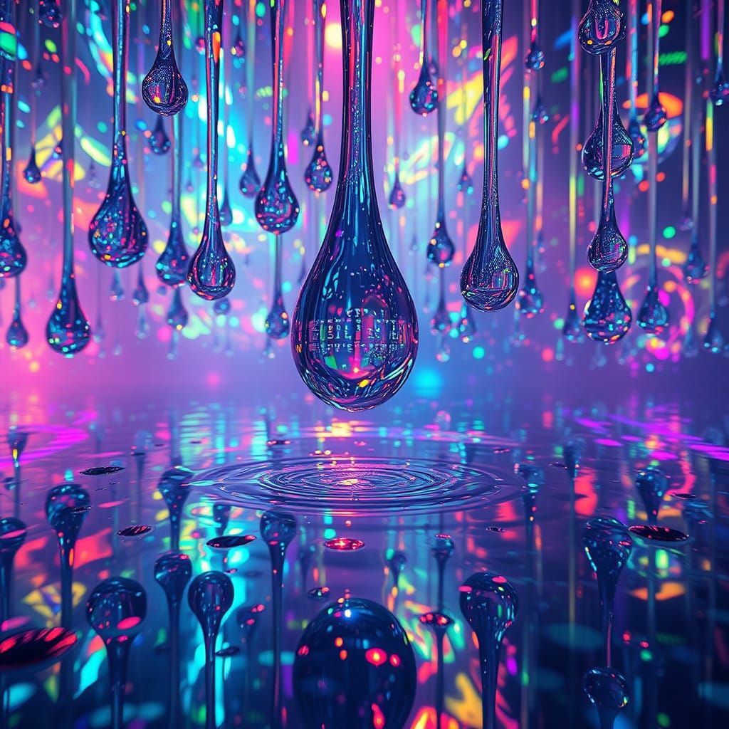 Shimmering Mirrors Awash in Vibrant Light