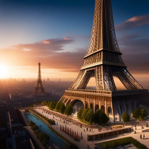 Eiffel Tower in Jules Verne's Magical World