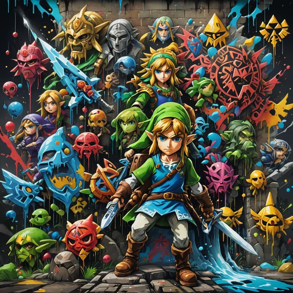 Zelda: Tears of the Kingdom Graffiti Art