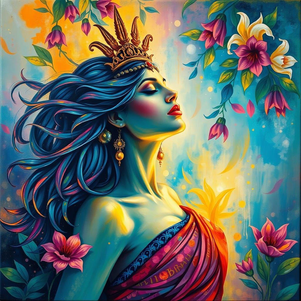 The Goddess Nikkibenz Awakens in Vibrant Dreamscape