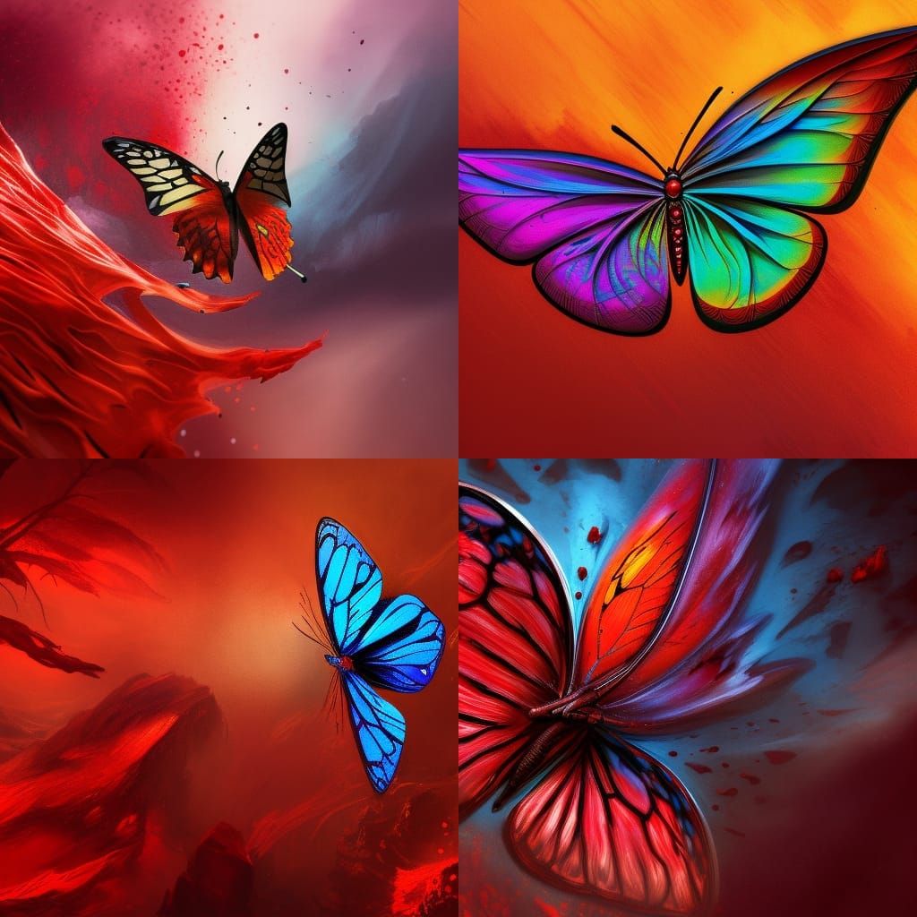 Butterfly of blood