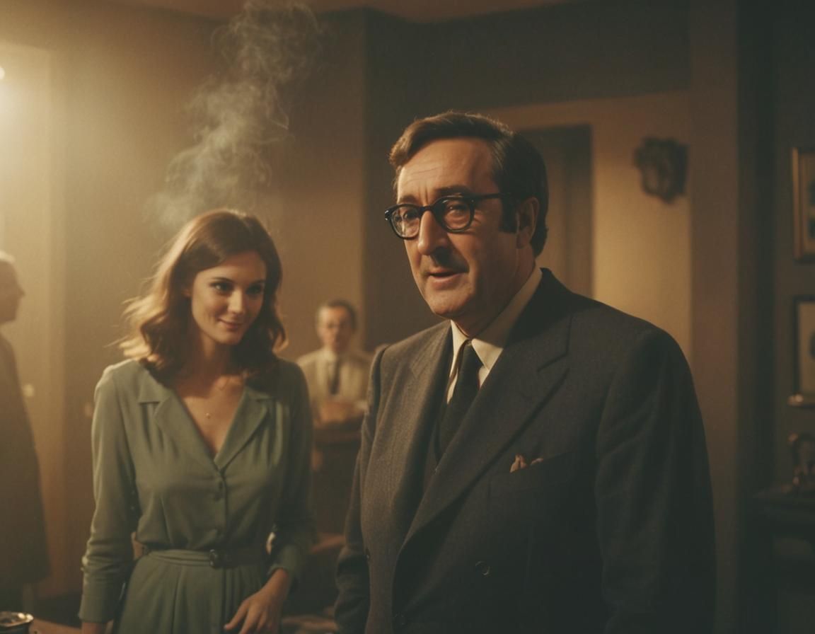 Morgan Webb Photobombs Peter Sellers in Anscochrome Style