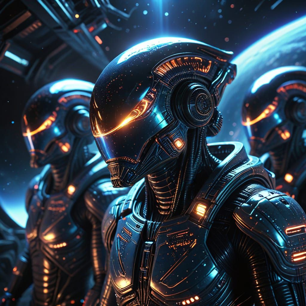 Alien Spaceship Meets Astronauts: Digital Art in Space