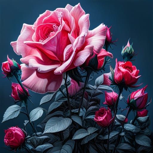 Roses made using SDXL