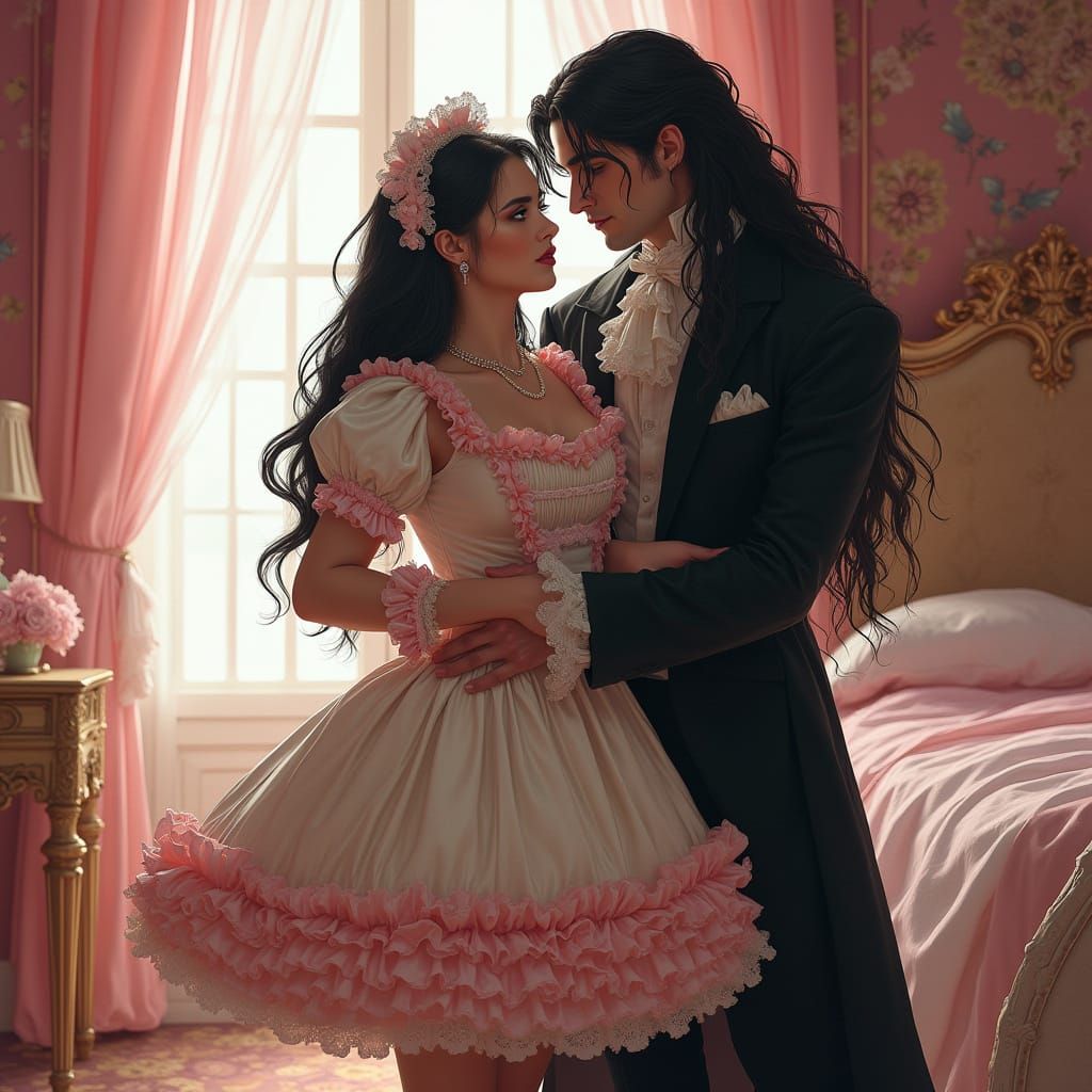 Elegant Vampire Romance in Whimsical Victorian Style