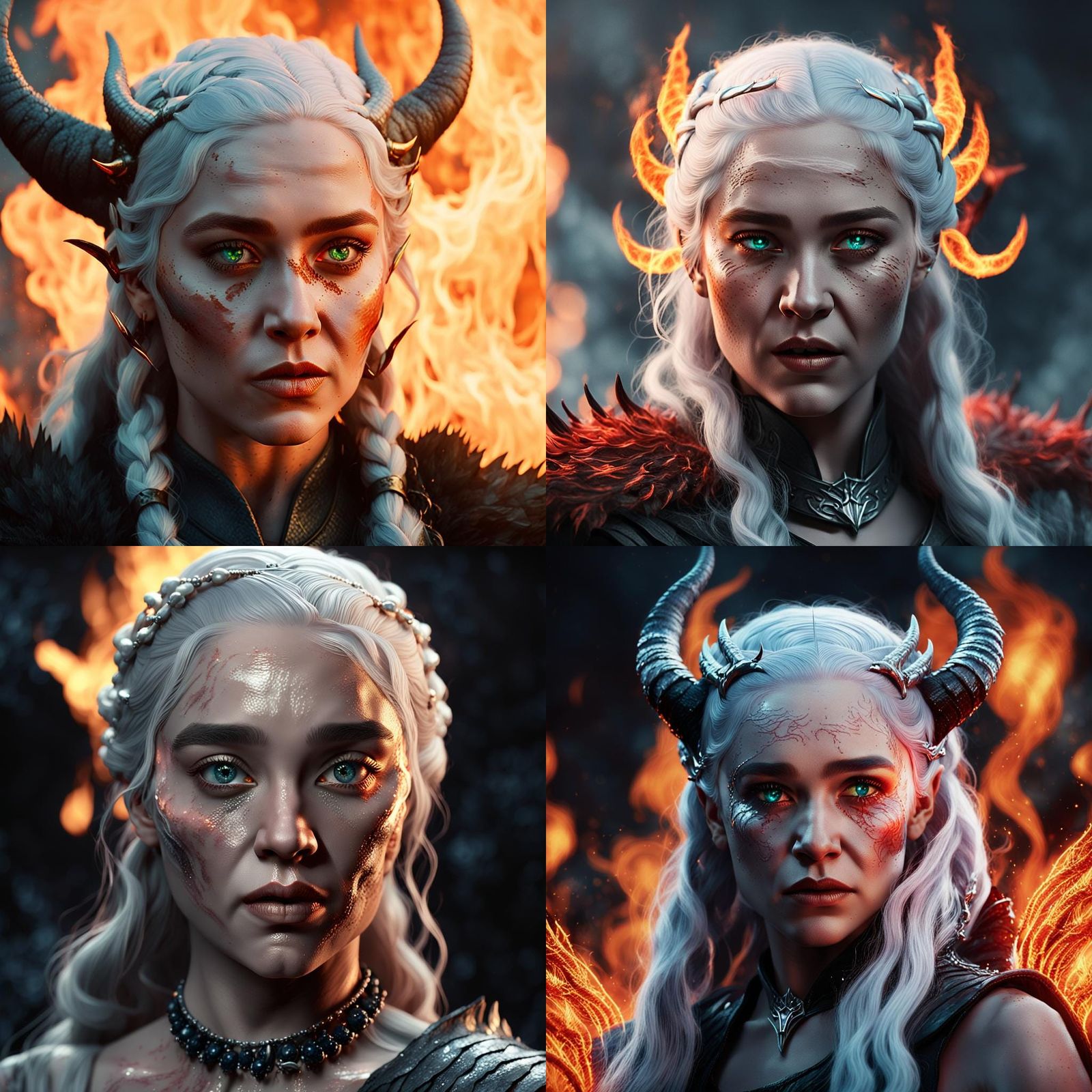 Daenerys Targaryen as Devil in 3D Render