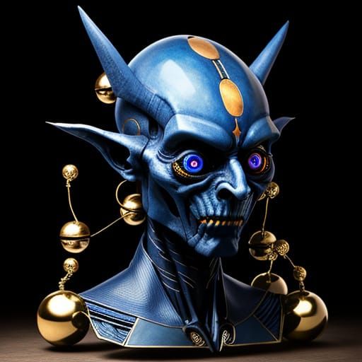 Enigmatic Android with Mystical Orbs for Eyes