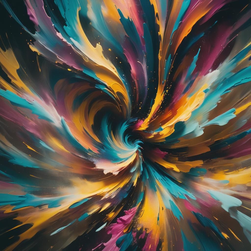 Abstract Expressionism Vortex of Color and Light