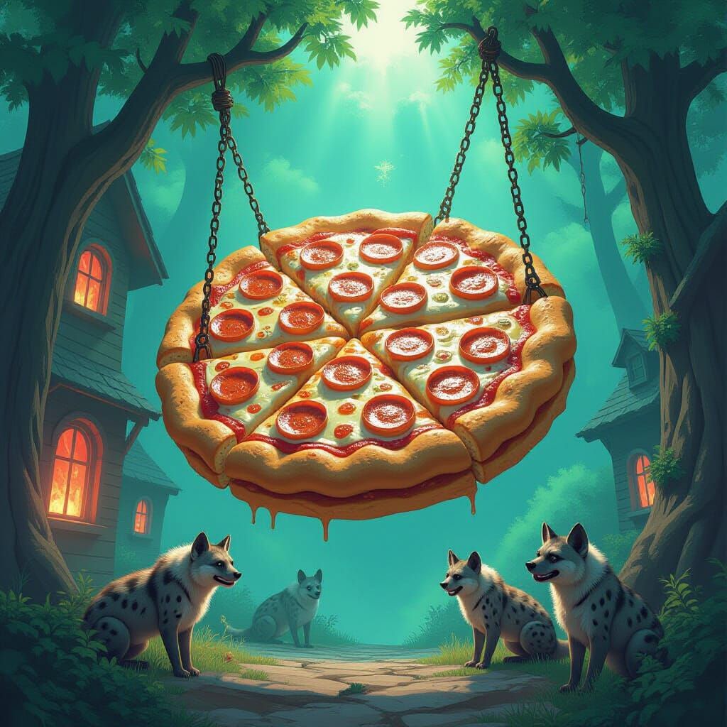 Giant Pizza Scones in Radiation Dwelling with Hyenas