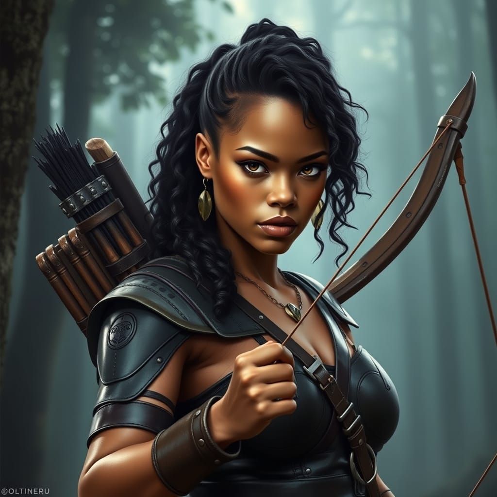 Rihanna-Inspired Ranger in Misty Forest