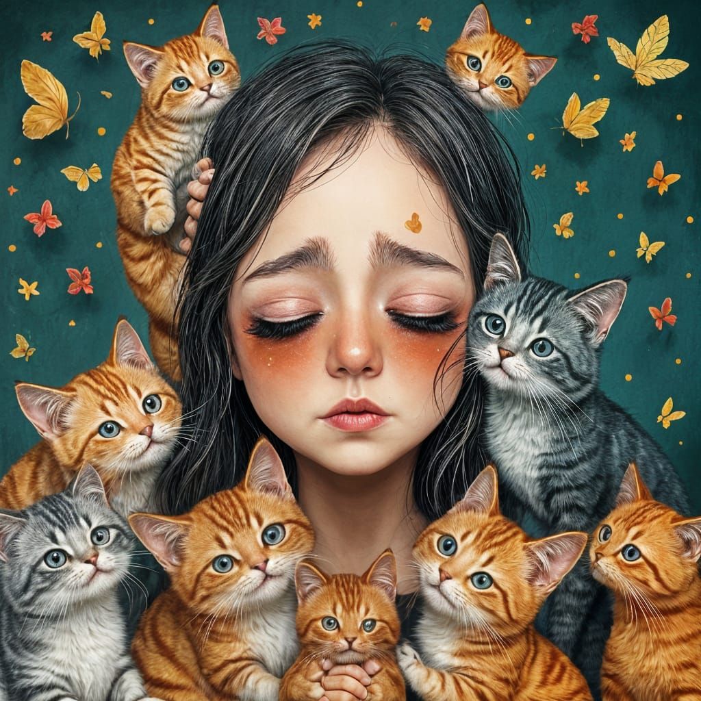 An Image of Tears and Cats
