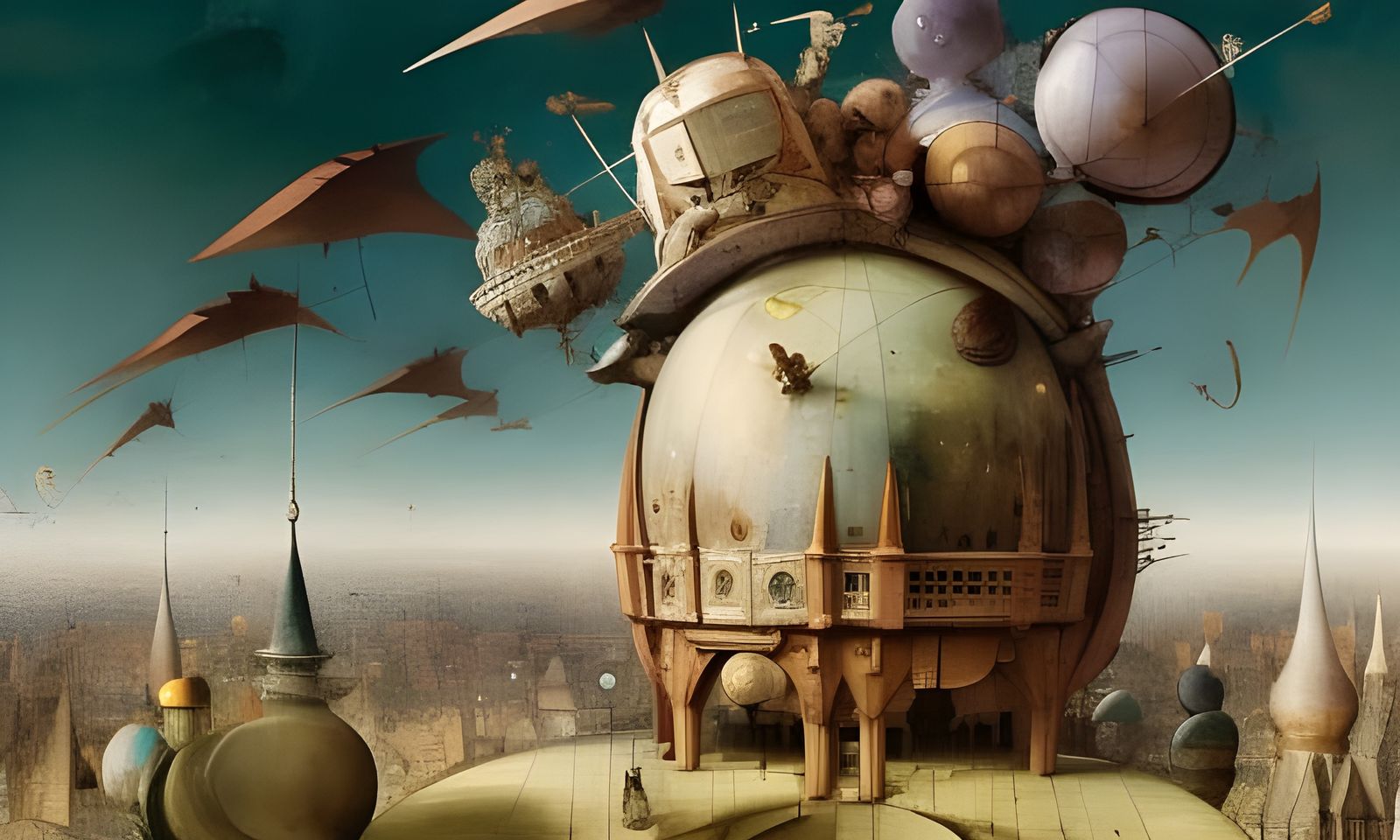 Cosmic City of Dreams in Vibrant, Elegant Style