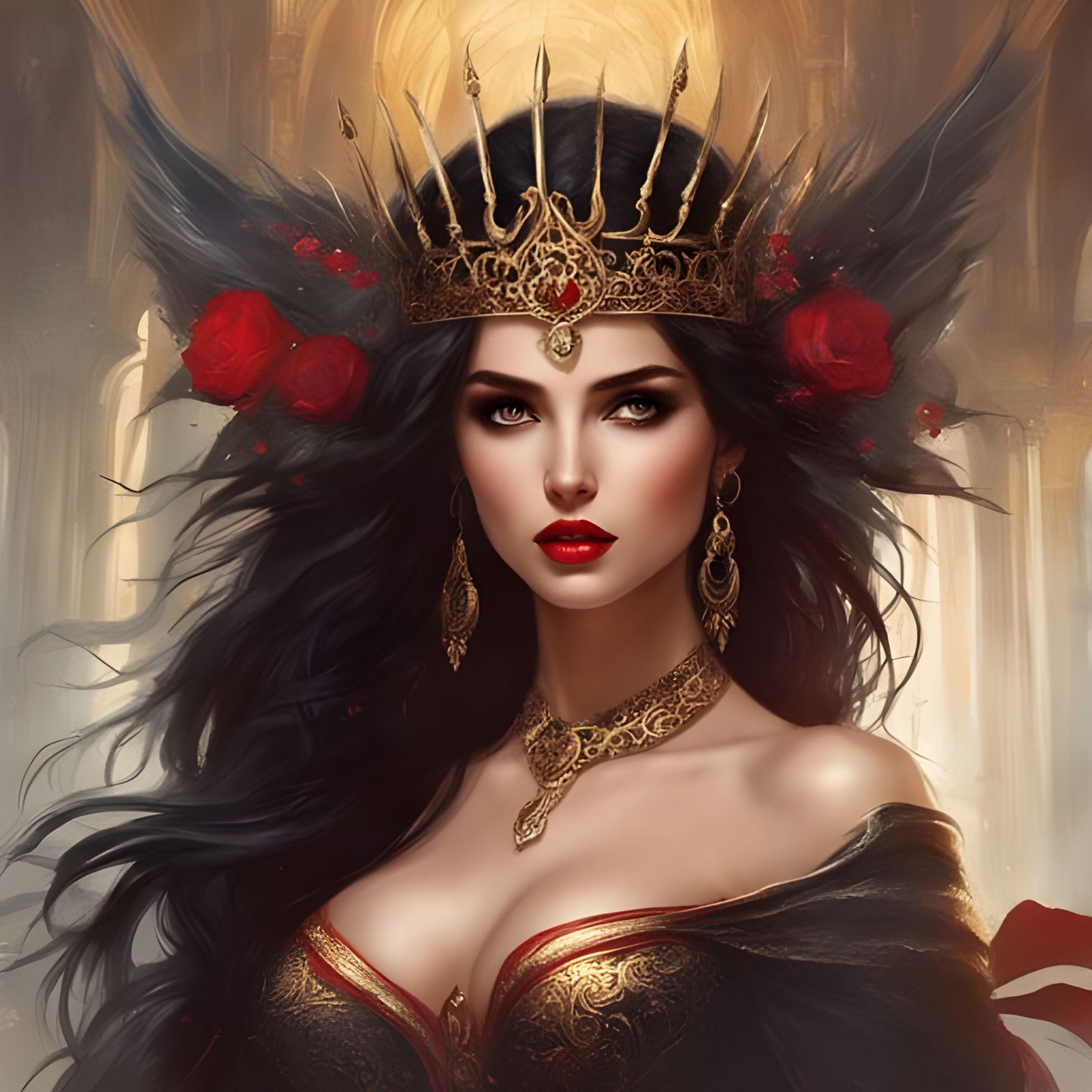 Gothic Beauty in Snow White Style