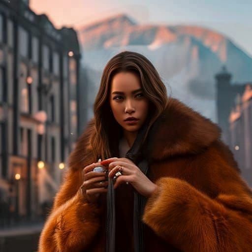 Girl with Cocoa: Hyperrealistic Digital Portrait