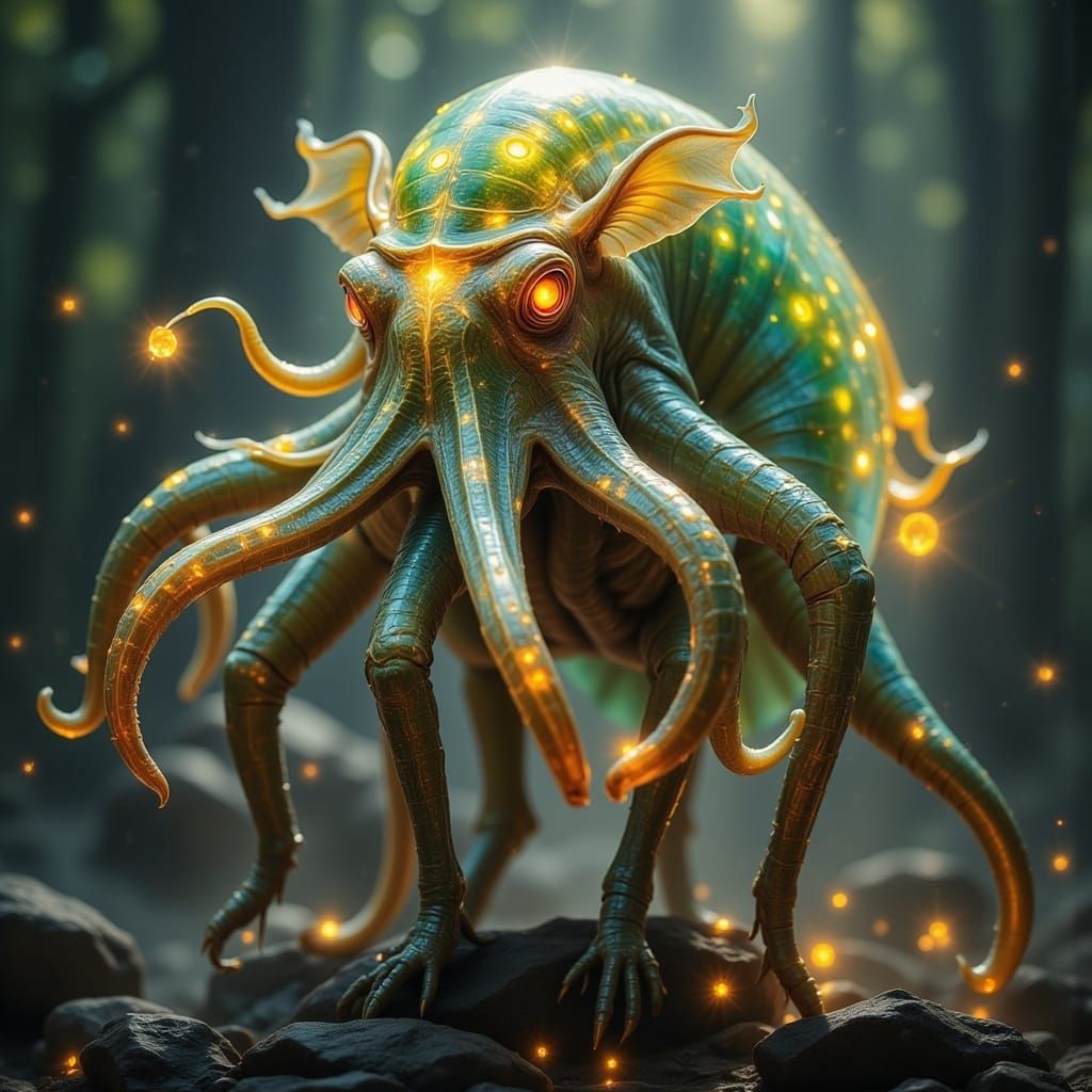 Surreal Land Cephalopods Roam Forests as Unlikely Pets
