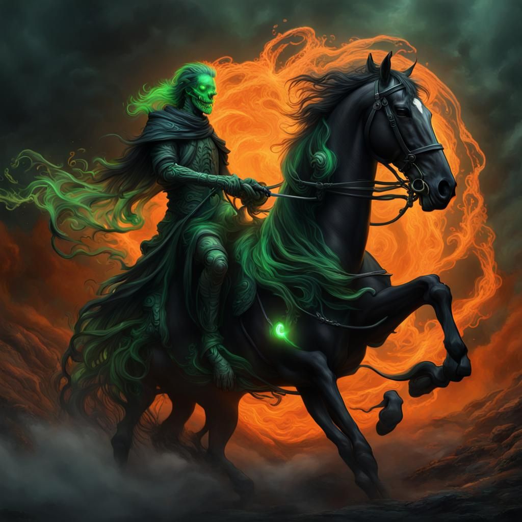 Headless Horseman in a Fantasy Concept Art Style
