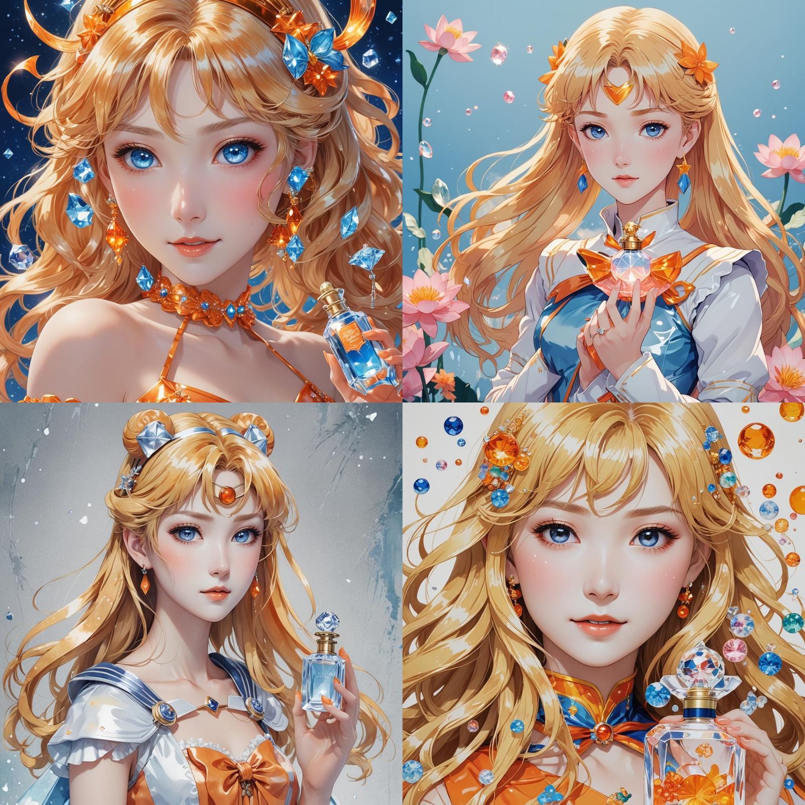 Sailor Venus Perfume Ad in Anime 3D Style