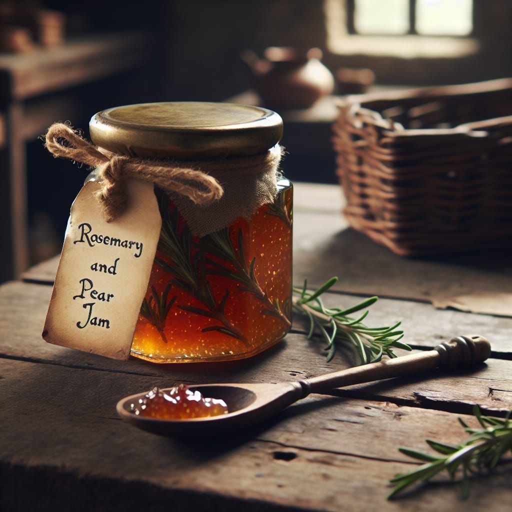 Medieval Kitchen Delight: Rosemary and Pear Jam in Ancient W...