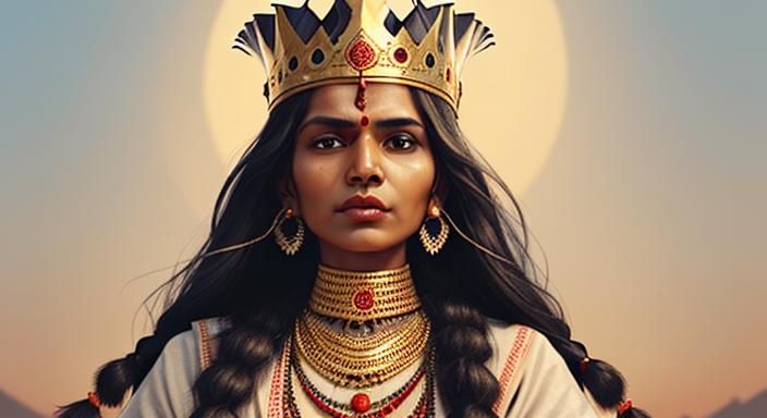 Regal Indian Woman: A King's Portrait