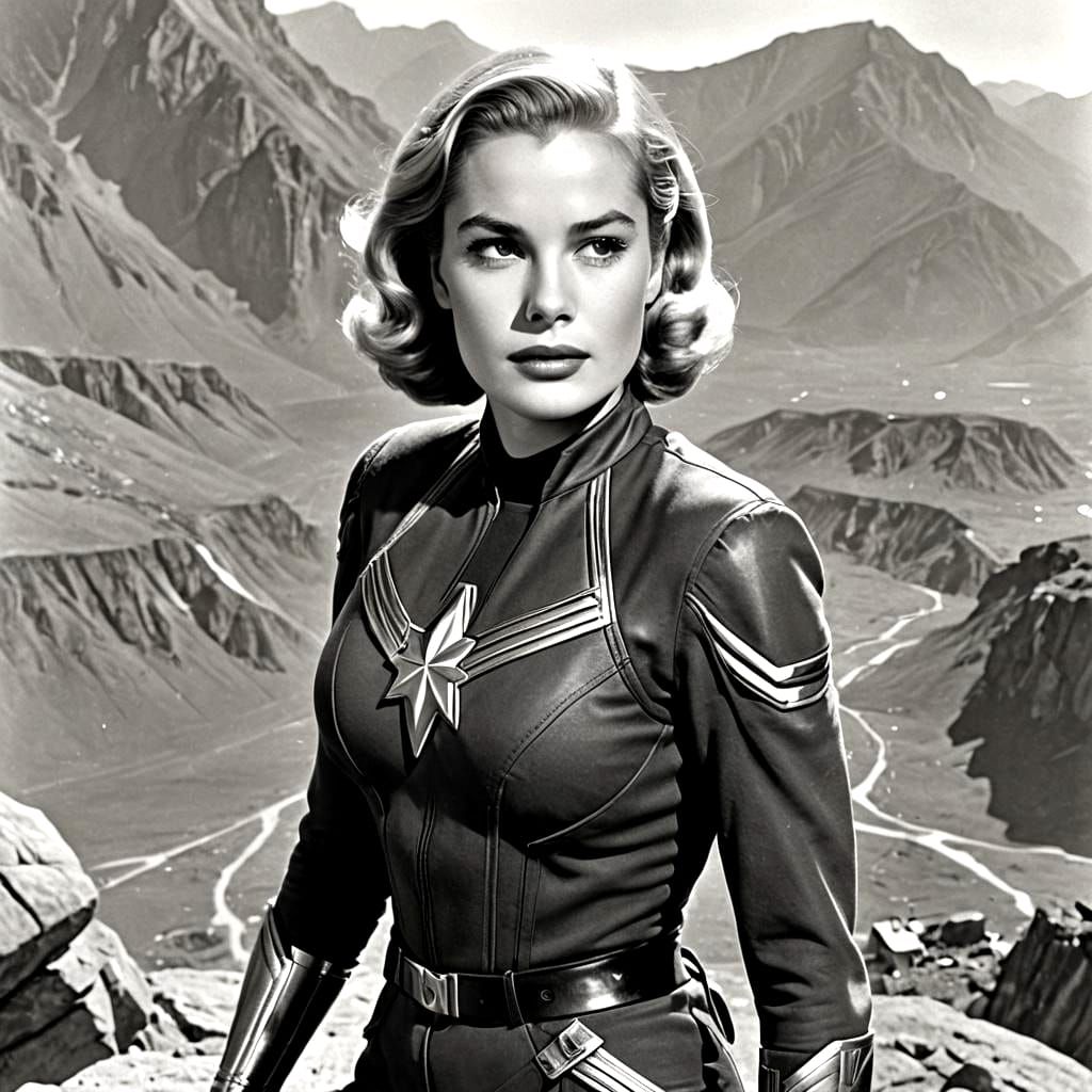 Grace Kelly as Captain Marvel in Flight