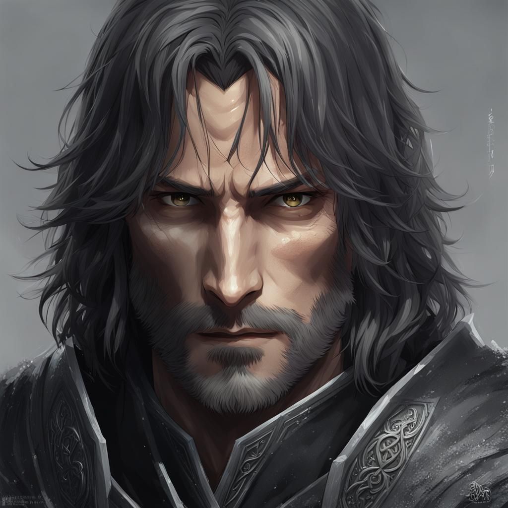 Detailed 3D Anime Art of Aragorn