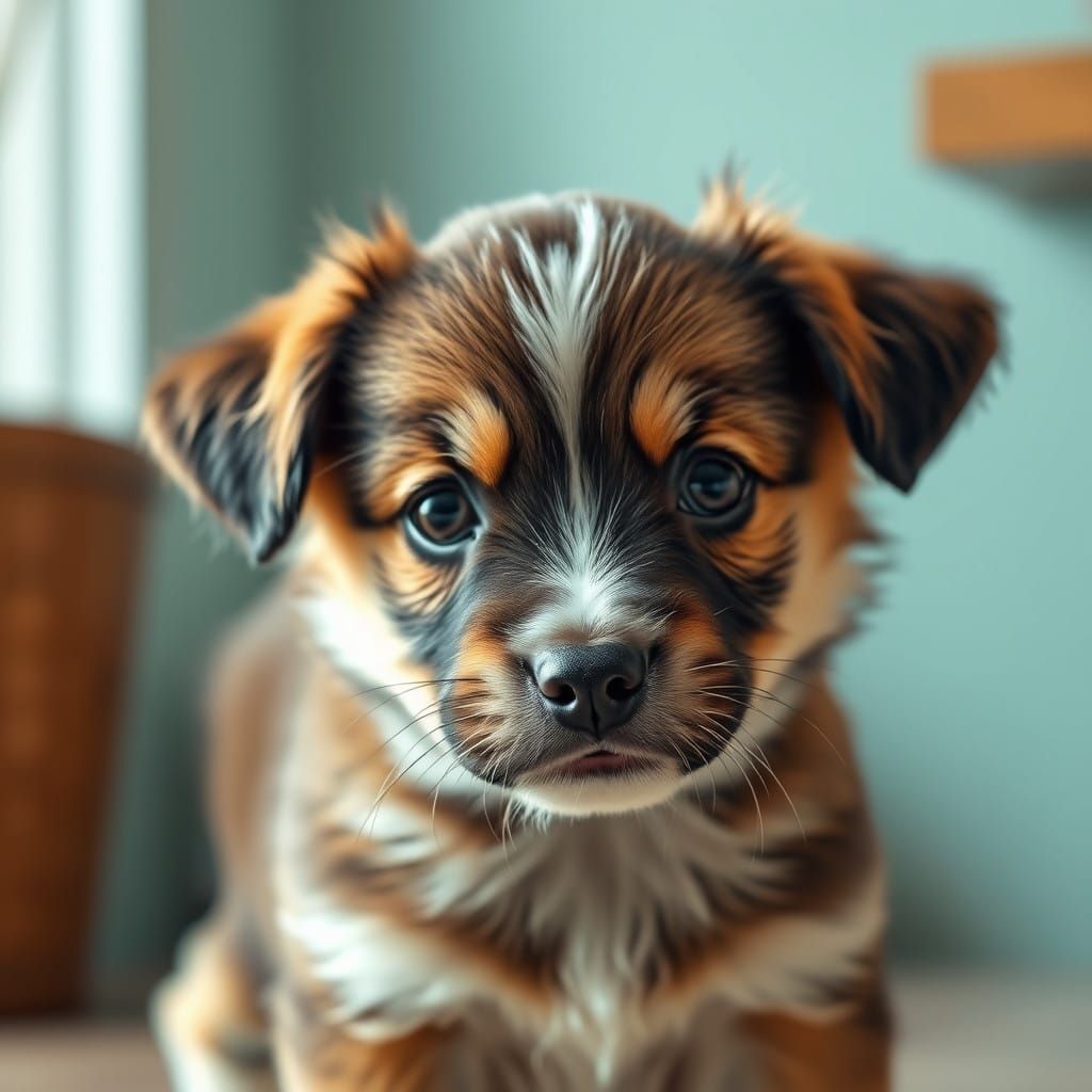 Photorealistic Puppy in Ultra HD Hyperrealistic Video