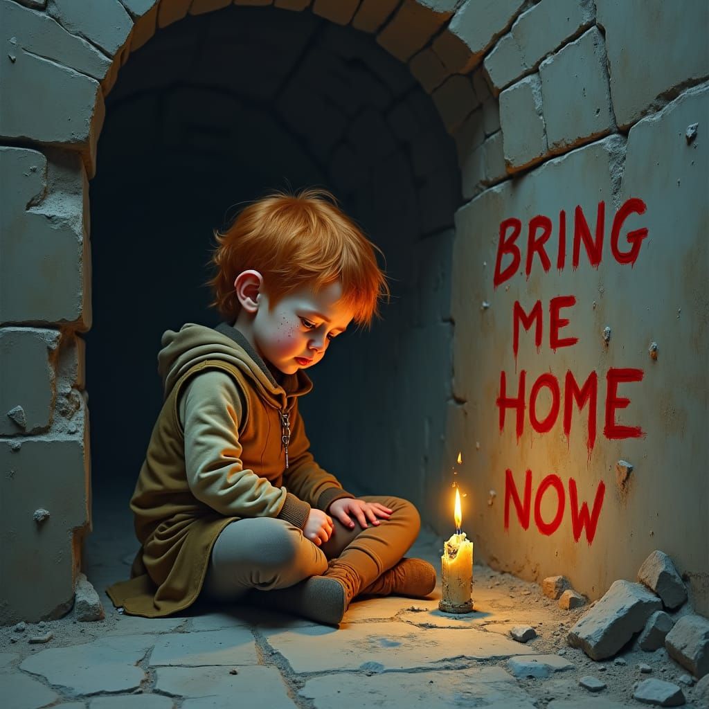 Desperate Plea: Child in Dark Tunnel