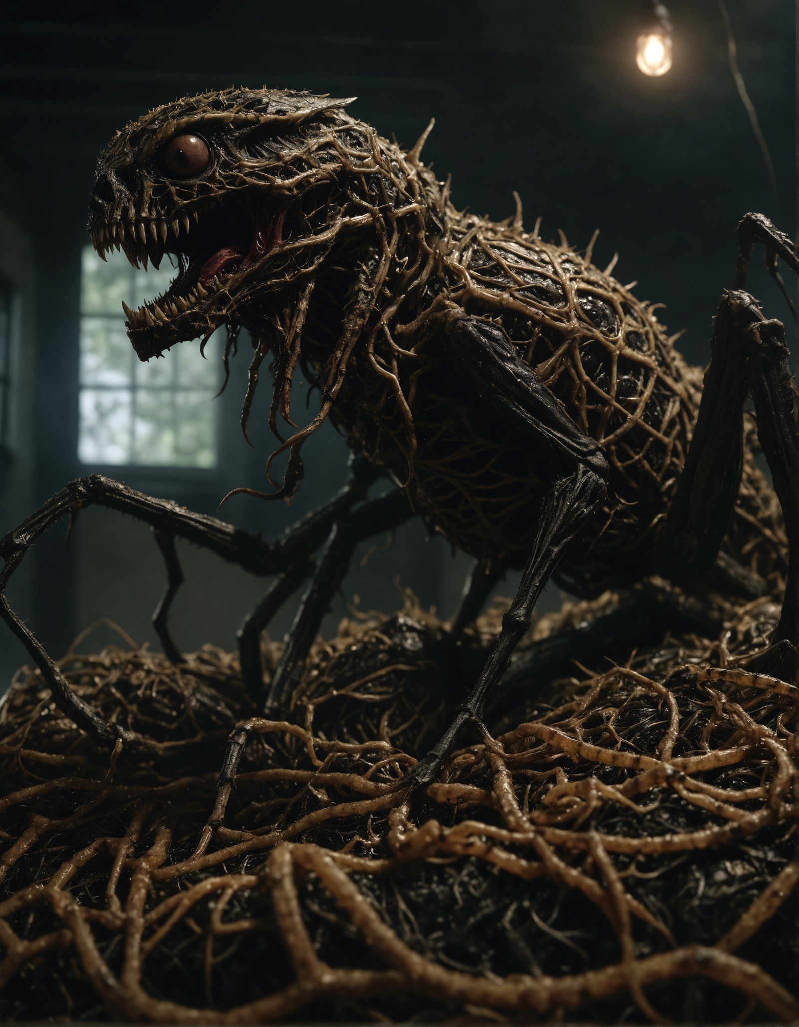 Maggot-Infested Demon: A Hyperrealistic Nightmare