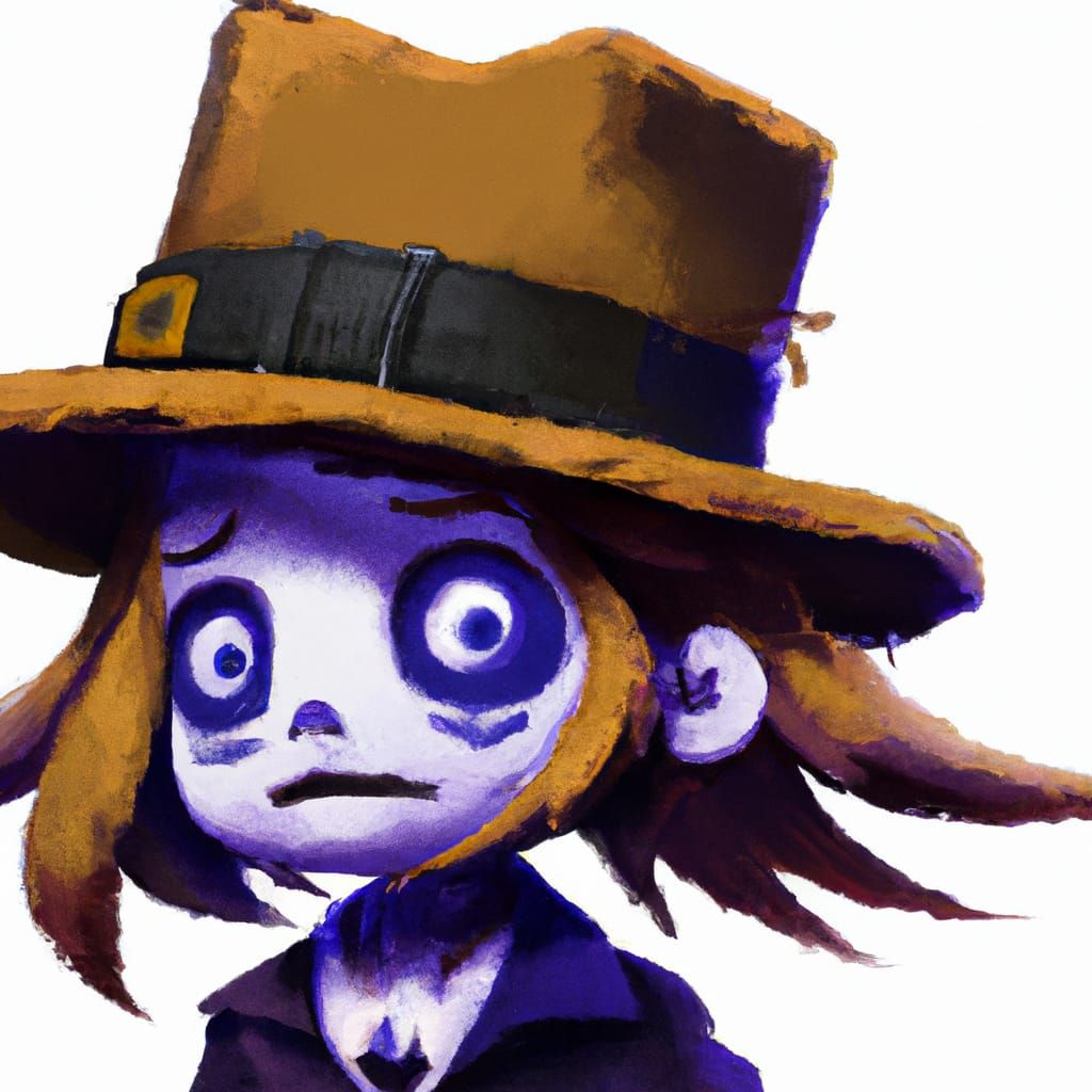 Zombie Hat Kid: Ultra-Realistic Digital Painting