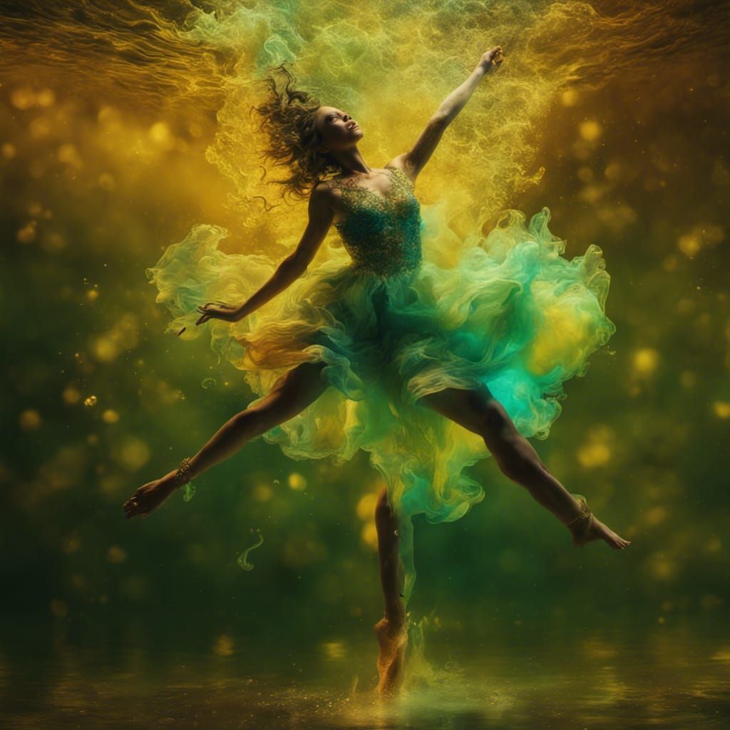 Ethereal Fantasy: Dissolving Pigment Cloud in Rococo Art