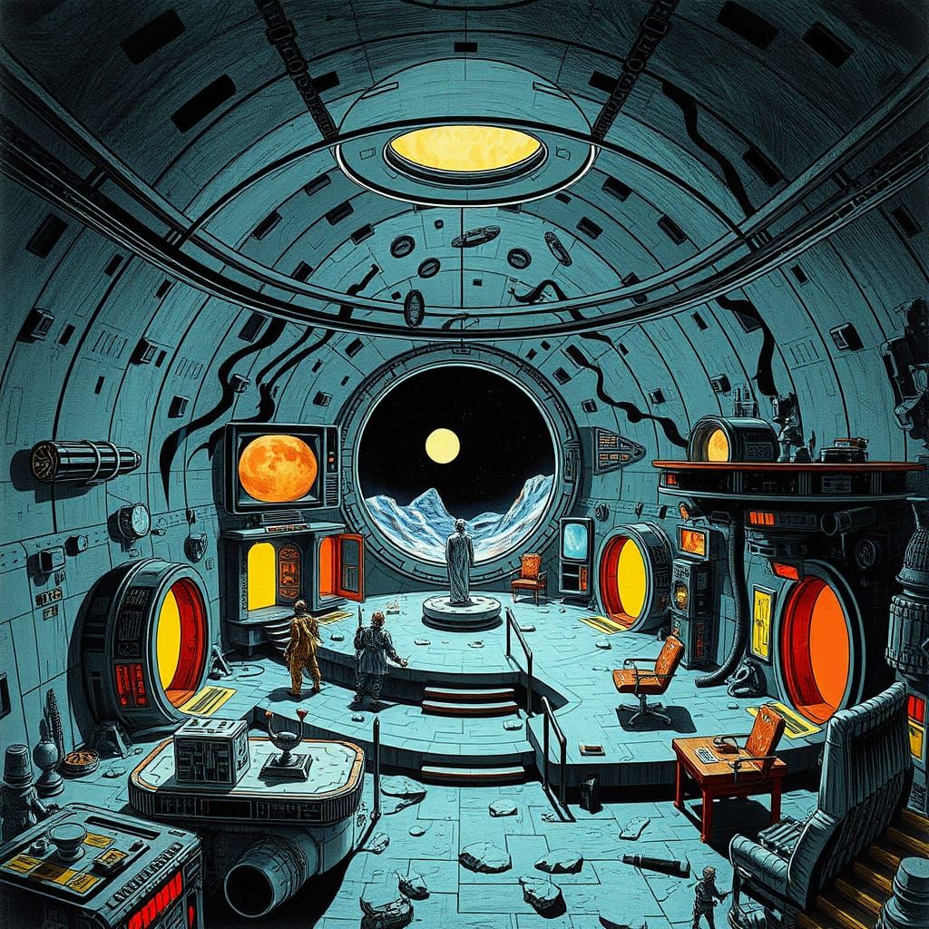 Moon Base S.H.A.D.O. in Industrial Futurist Style