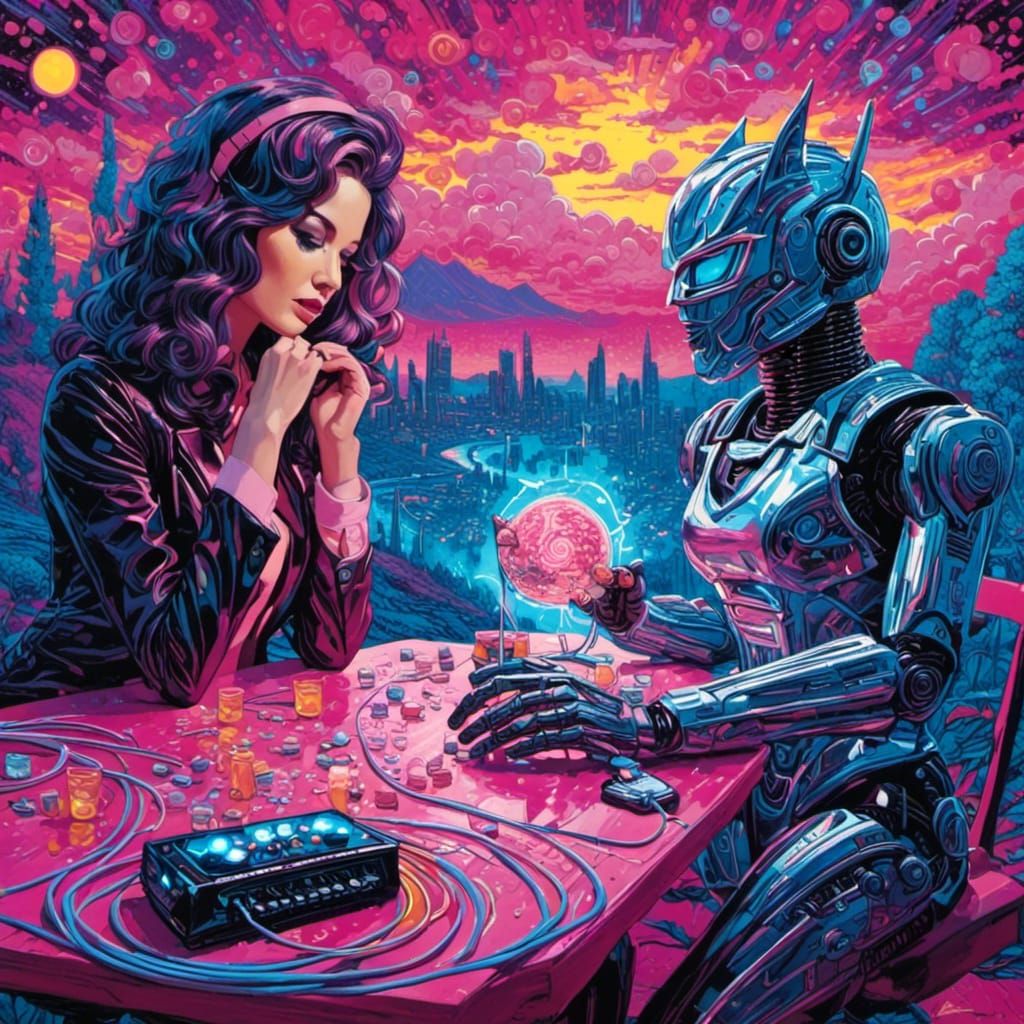 Artificial Intelligence in Eighties Neon Style