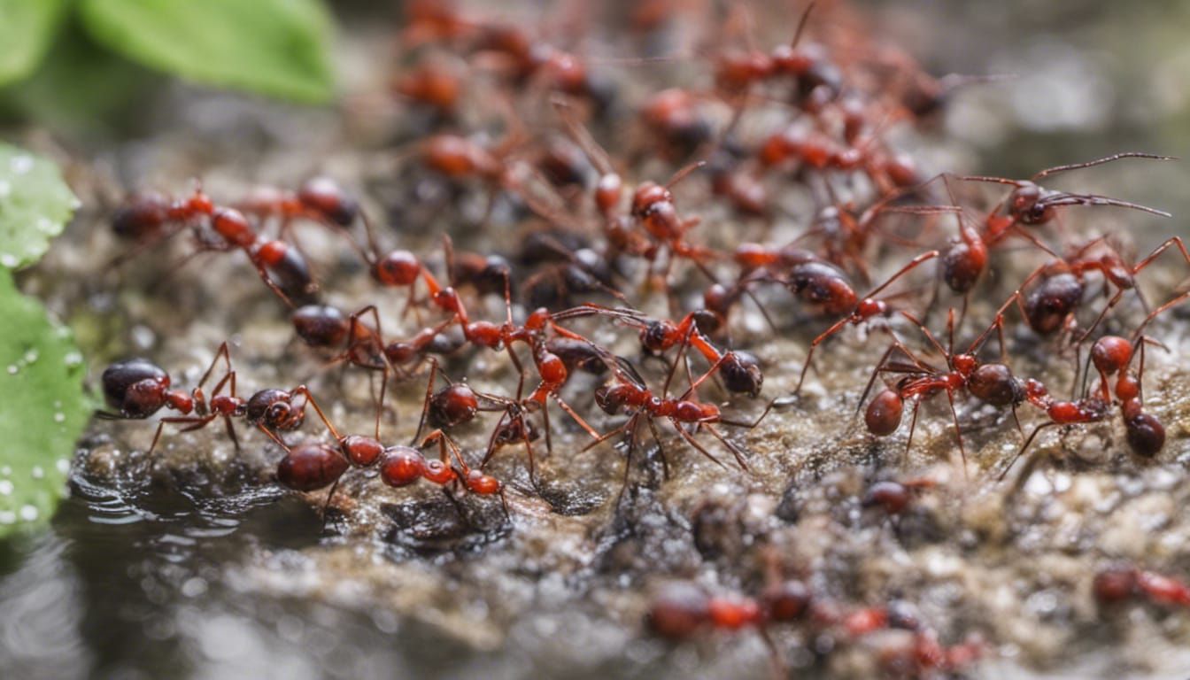 Red Ants Build Bridge in Amazon Forest