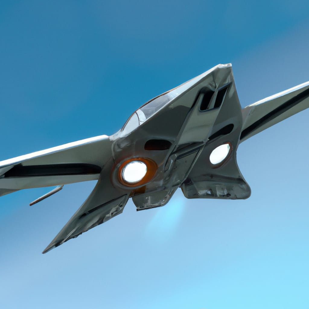 Star Wars Style Spaceship Streaking Across Sky