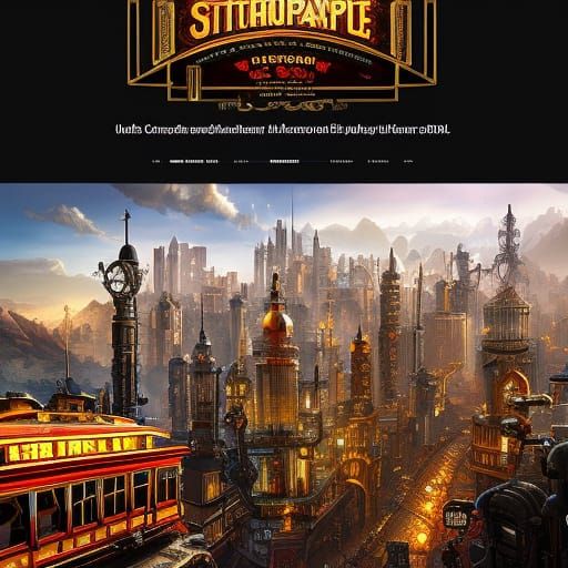 Steampunk City by Cable Car