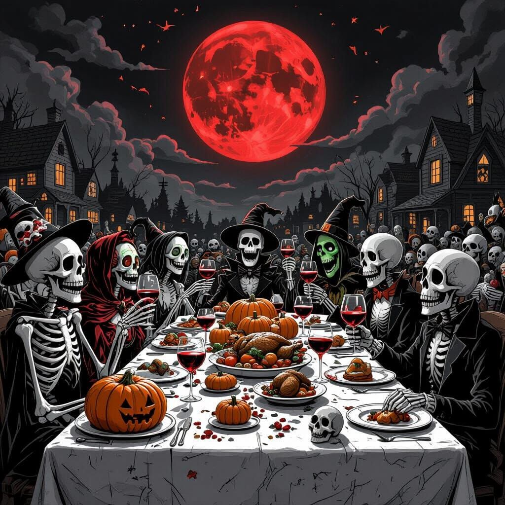 Nightmare Harvest Festival with Undead Revelers